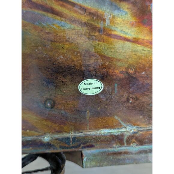 Vintage Copper Tin Metal Car Retro Music Box Sankyo Hong Kong "King Of The Road" - Picture 10 of 12